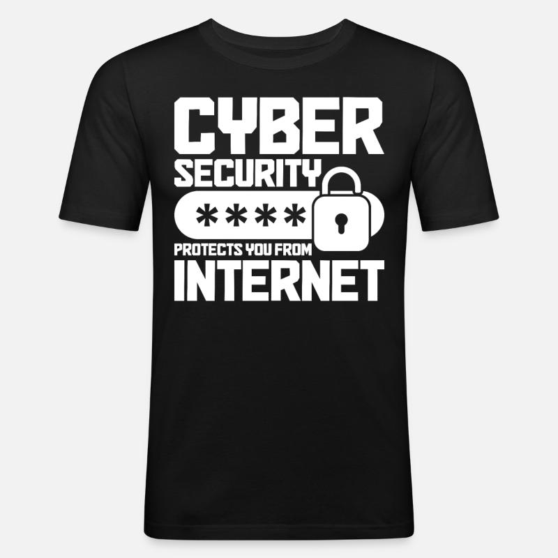 Cybersecurity Computer Security Cybersecurity - Men's Slim Fit T-Shirt - black