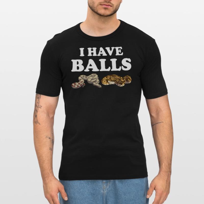 Drôle de boule Python Serpent T-shirt près du corps Homme