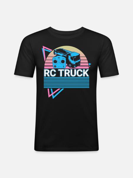 Rc Truck Retro - Men's Slim Fit T-Shirt - black