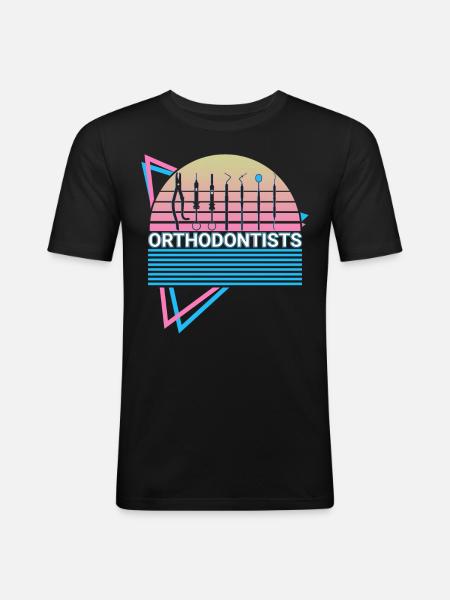 Orthodontists Orthodontics Retro - Men's Slim Fit T-Shirt - black
