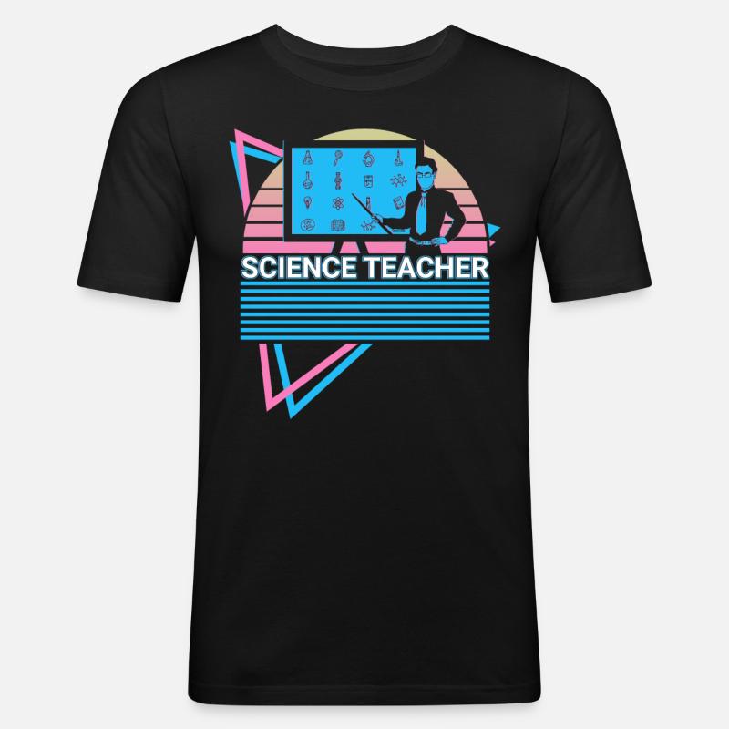 Professeur de sciences Rétro - T-shirt près du corps Homme - noir