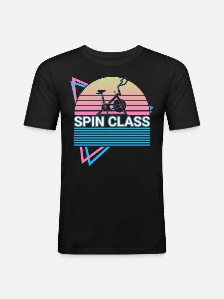 Course Retro - Men's Slim Fit T-Shirt - black