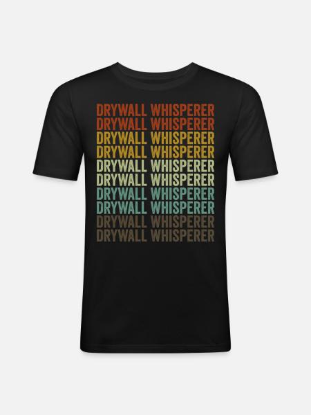Drywall Whisperer Drywall Construction Finis - Men's Slim Fit T-Shirt - black