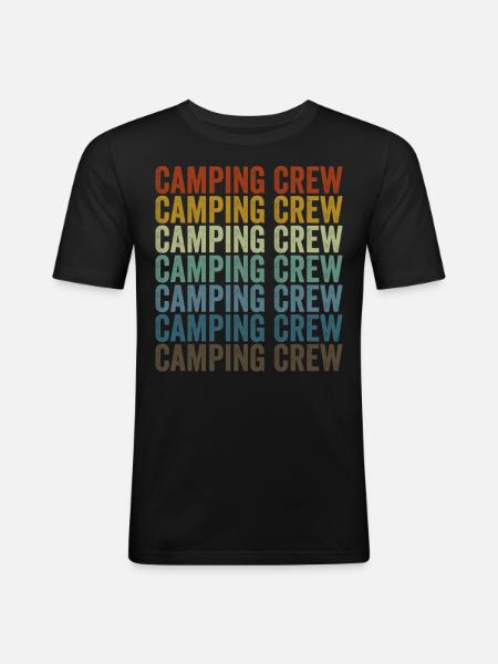 Camping-Crew Camping-Crew Camping-Compilation - Men's Slim Fit T-Shirt - black