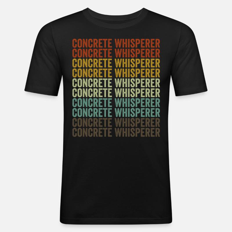 Concrete Whisperer Construction Concrete - Men's Slim Fit T-Shirt - black