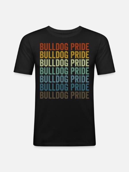 Bulldog pride Bulldog lover - Men's Slim Fit T-Shirt - black