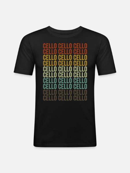 Cello Cello Cello Cello Player - Men's Slim Fit T-Shirt - black