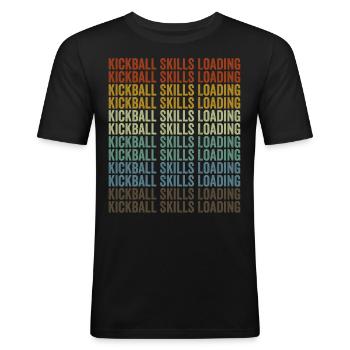 Kickball Skills Loading Kickball Players - Men's Slim Fit T-Shirt - black - Front - Nik (191cm)