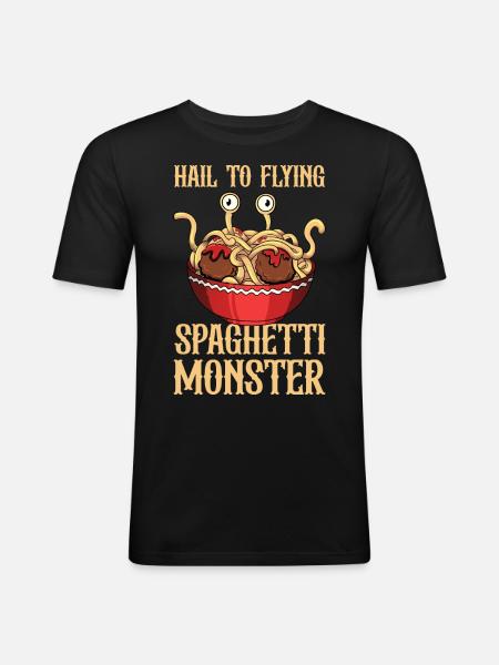 The Flying Spaghetti Monster - Men's Slim Fit T-Shirt - black