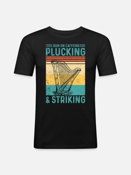 Harpist Harpist Retro - Men's Slim Fit T-Shirt - black