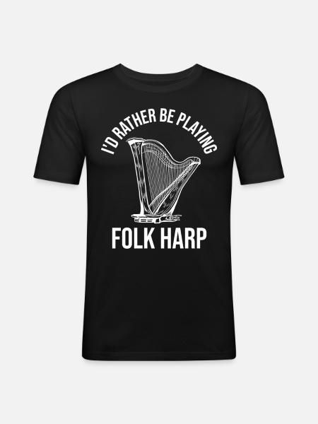 Harpist Harpist - Men's Slim Fit T-Shirt - black