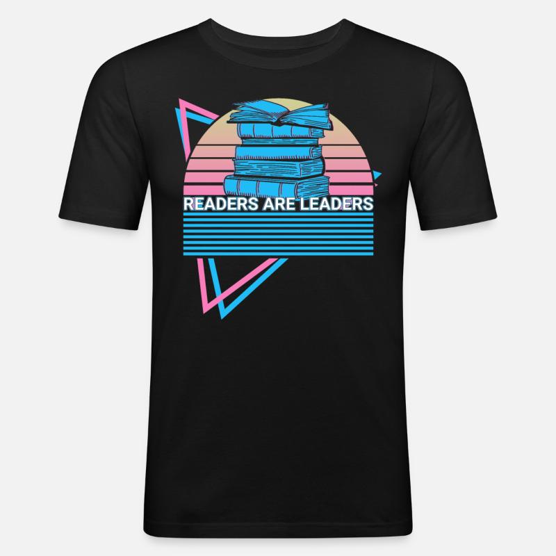 Book Reader Entrepreneur - Männer Slim Fit T-Shirt - Schwarz
