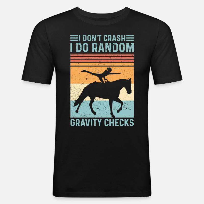 Random Check Gravity Vaulting Retro - T-shirt près du corps Homme - noir