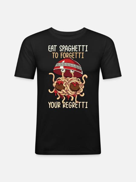 Flying Spaghetti Monster FSM - Men's Slim Fit T-Shirt - black