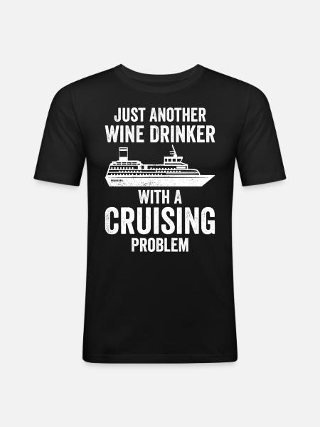 Funny cruising - Men's Slim Fit T-Shirt - black
