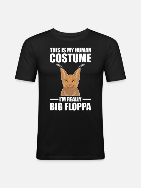 Great Floppa Caracal - Men's Slim Fit T-Shirt - black