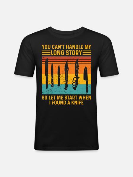 Knife collector - Men's Slim Fit T-Shirt - black