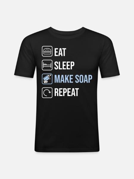 Funny soap making soap maker - Men's Slim Fit T-Shirt - black