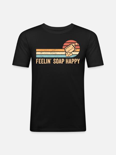 Funny soap making soap maker - Men's Slim Fit T-Shirt - black