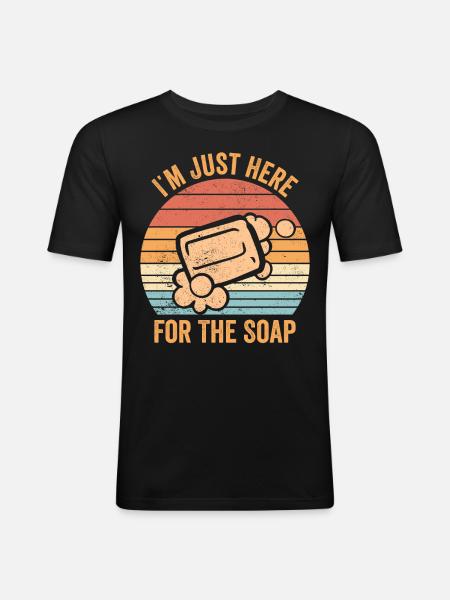 Funny soap making soap maker - Men's Slim Fit T-Shirt - black