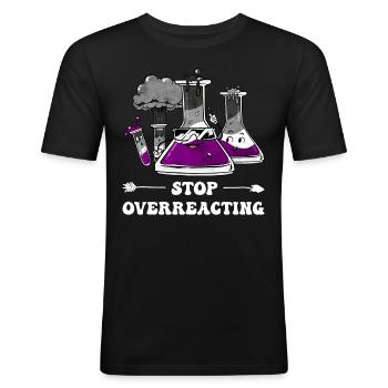 Asexual Pride Ace Flag Science Teacher - Männer Slim Fit T-Shirt - Schwarz - Vorne - Nik (191cm)