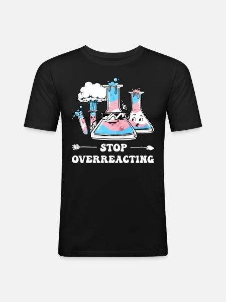 Transgender Trans Flag Science Teacher - Men's Slim Fit T-Shirt - black