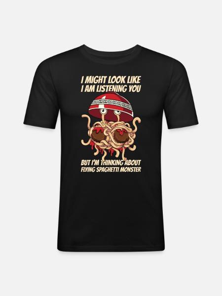 FSM Pastafarian - Men's Slim Fit T-Shirt - black