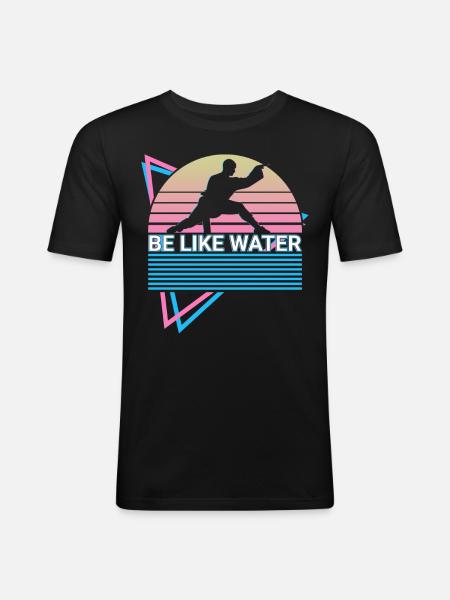 Kung Fu Retro - Men's Slim Fit T-Shirt - black
