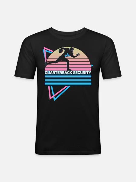 Football Lineman Retro - Men's Slim Fit T-Shirt - black