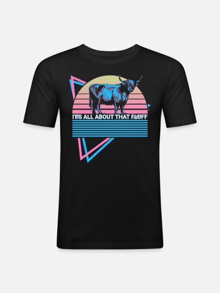 Rétro de l’élevage - T-shirt près du corps Homme - noir
