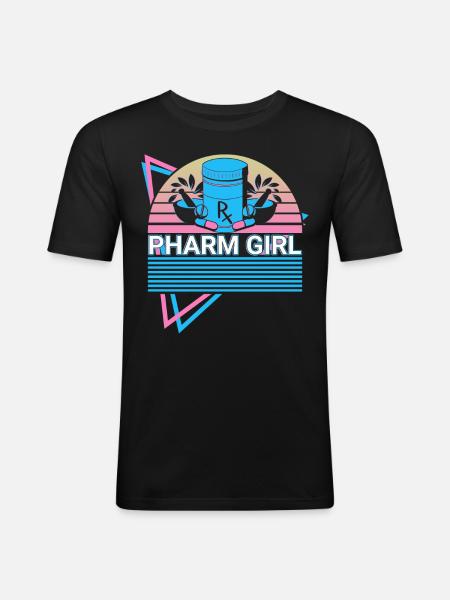 Pharmacist Pharmacy Retro - Men's Slim Fit T-Shirt - black