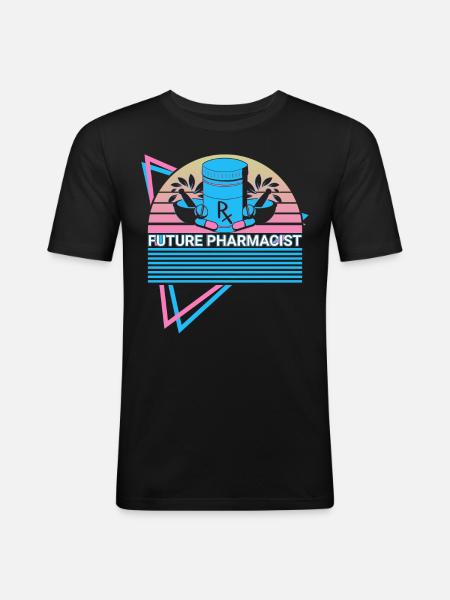 Future Pharmacist Pharmacy Retro - Men's Slim Fit T-Shirt - black