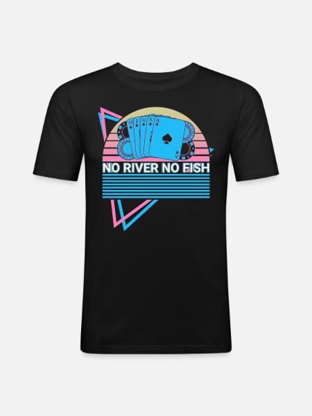 Poker Player Retro - Men's Slim Fit T-Shirt - black