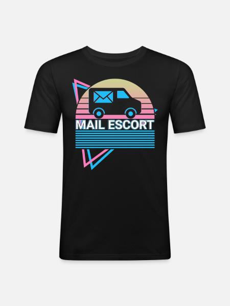 Postal Service Postman Retro - Men's Slim Fit T-Shirt - black