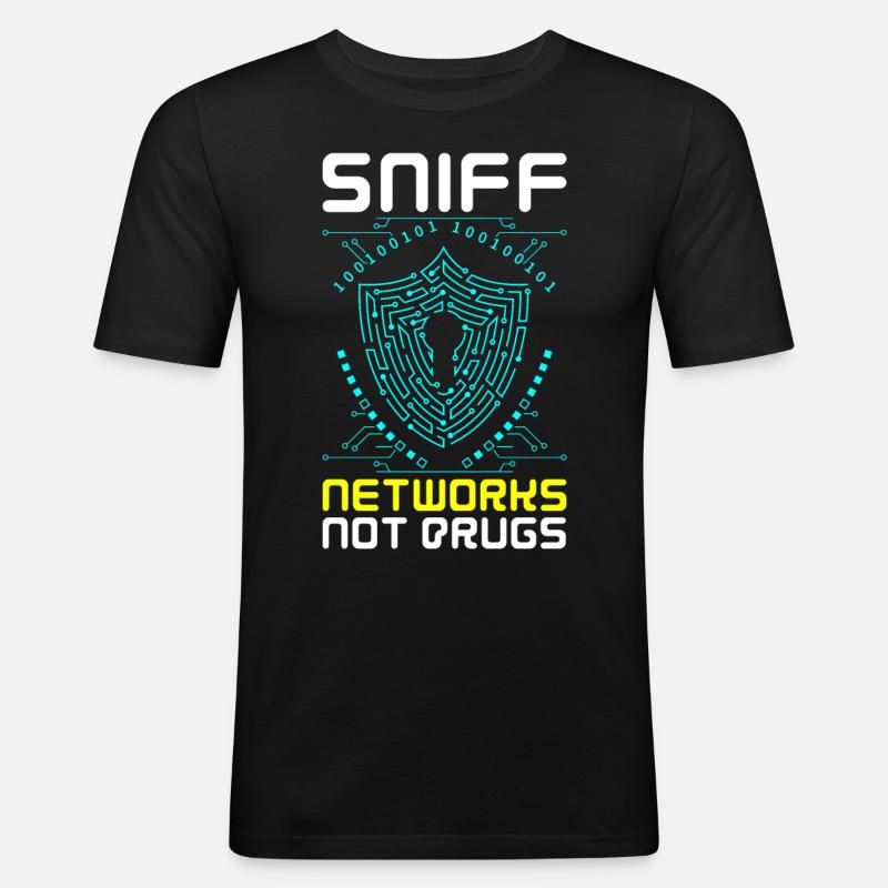 Cybersecurity, Hacking, IT - Men's Slim Fit T-Shirt - black