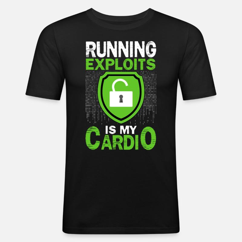 Cybersecurity, Hacking, IT - Men's Slim Fit T-Shirt - black