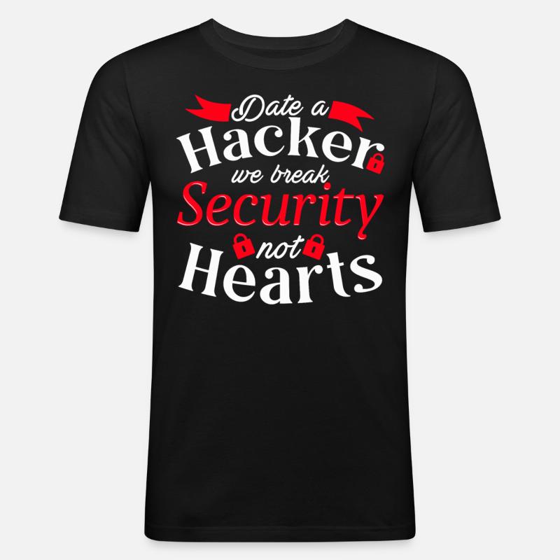 Cybersecurity, Hacking, IT - Men's Slim Fit T-Shirt - black