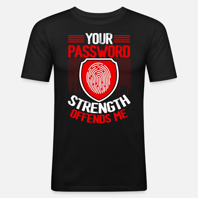 Cybersecurity, Hacking, IT - Men's Slim Fit T-Shirt - black