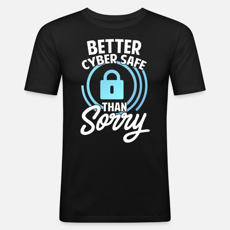 Cybersecurity, Hacking, IT - Men's Slim Fit T-Shirt - black