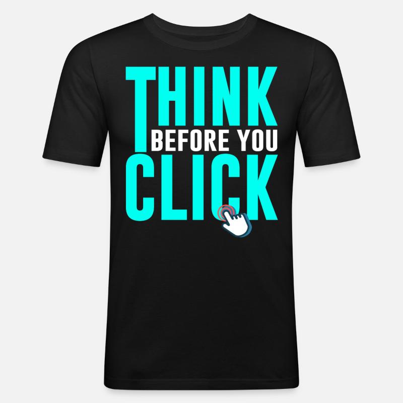 Cybersecurity, Hacking, IT - Men's Slim Fit T-Shirt - black