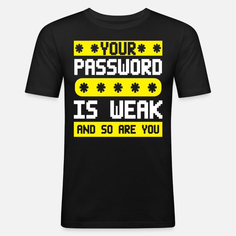 Cybersecurity, Hacking, IT - Men's Slim Fit T-Shirt - black