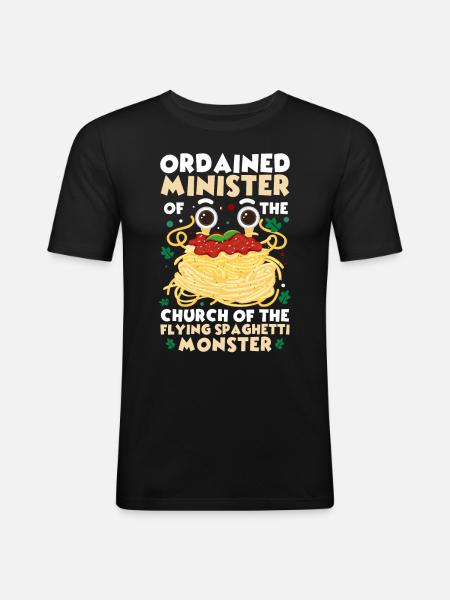 FSM Pastafarian - Men's Slim Fit T-Shirt - black