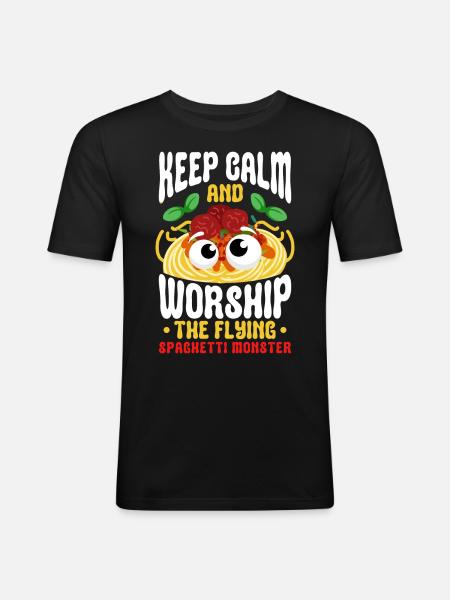 FSM Pastafarian - Men's Slim Fit T-Shirt - black