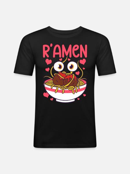 Flying Spaghetti Monster FSM Pastafarian - Men's Slim Fit T-Shirt - black