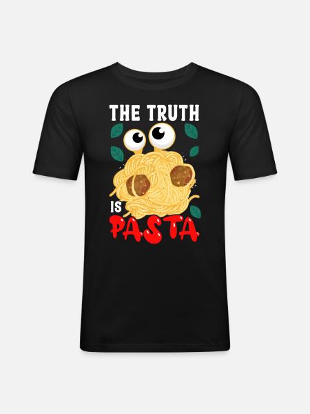 Flying Spaghetti Monster FSM Pastafarian - Men's Slim Fit T-Shirt - black