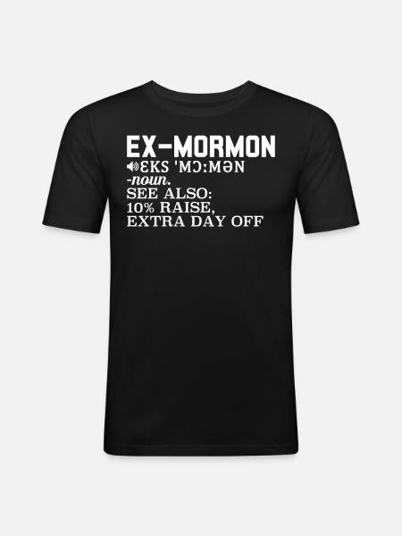 Post-Mormon Exmo - Men's Slim Fit T-Shirt - black