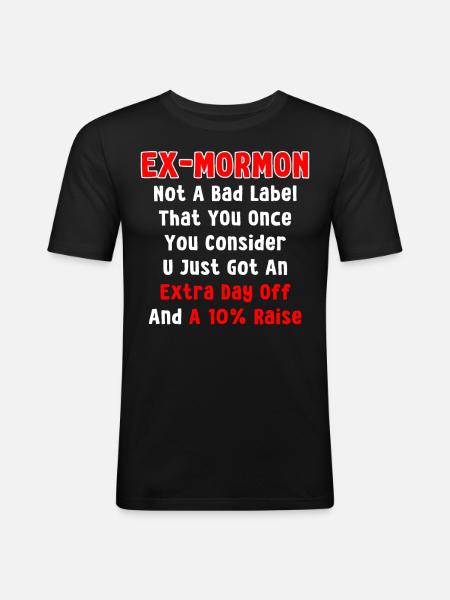 Post-Mormon Exmo - Men's Slim Fit T-Shirt - black