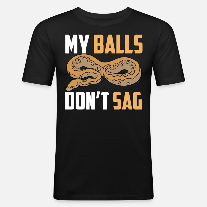 Ball python snake - Men's Slim Fit T-Shirt - black