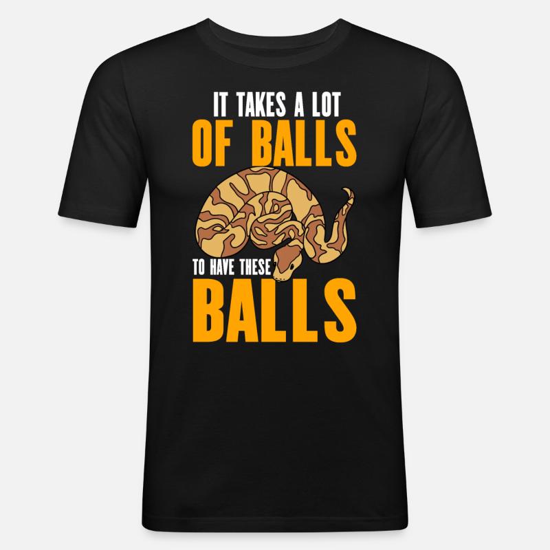 Serpent python royal - T-shirt près du corps Homme - noir