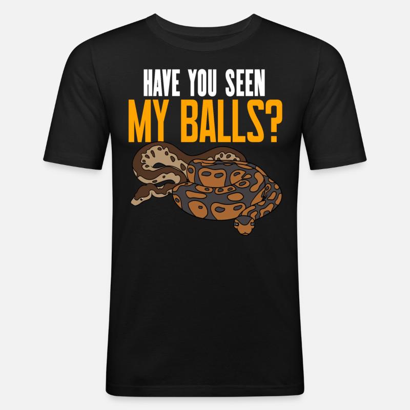 Ball Python Snake - Men's Slim Fit T-Shirt - black